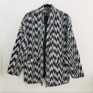 ModCloth Moon Collection Zig Zag Car Coat